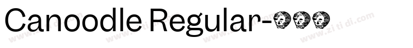 Canoodle Regular字体转换